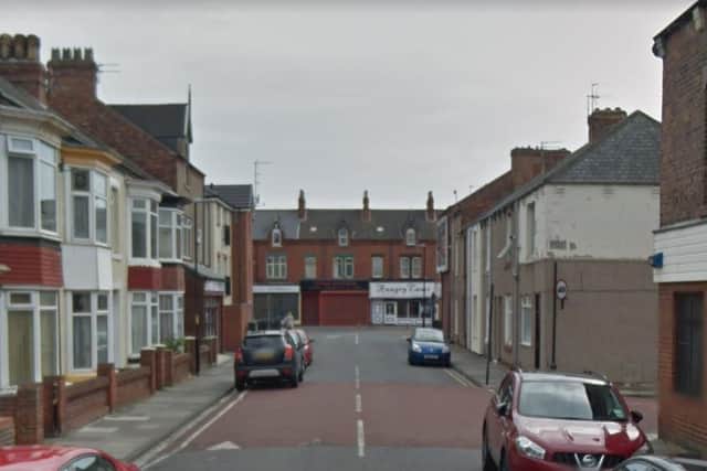 The attack happened on Cornwall Street, with the robber heading for Stockton Road after he snatched the bike. Image copyright Google Maps.