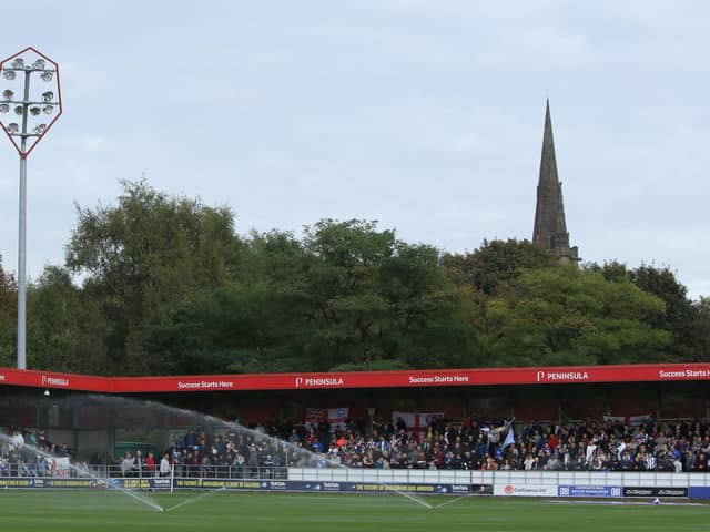 General view during the Sky Bet League 2 match between Salford City and Hartlepool United at Moor Lane, Salford on Saturday 16th October 2021. (Credit: Will Matthews | MI News)