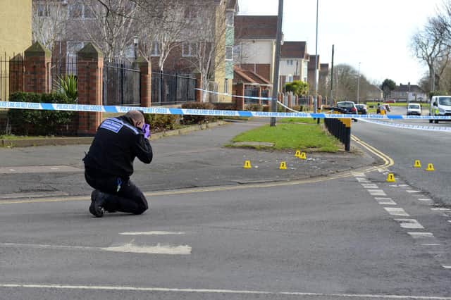 Police at the scene of the Hartlepool incidente on Monday morning.