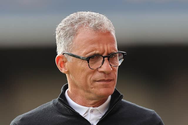 Keith Curle was appointed as Hartlepool United's permanent manager ahead of the defeat against Stockport County. (Credit: Dave Peters | Prime Media | MI News)