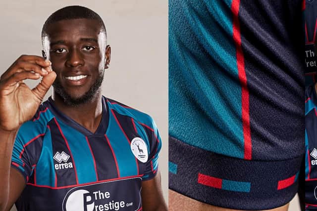 Hartlepool United have revealed their brand new away shirt ahead of the 2023-24 campaign. Credit Hartlepool United Football Club