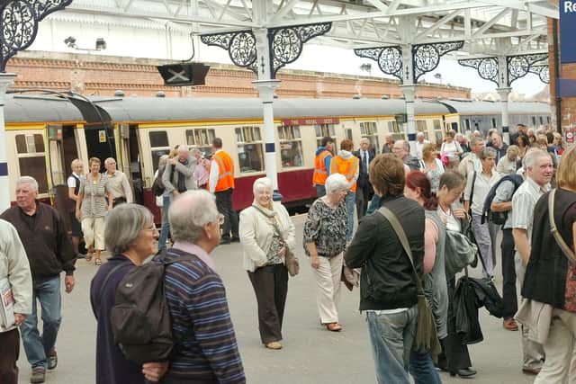 A flashback to busy scenes at Hartlepool's railway station during the 2010 Tall Ships' Races.