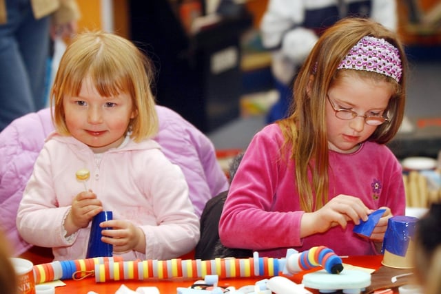 A craft session at the Central Library in York Road 19 years ago.