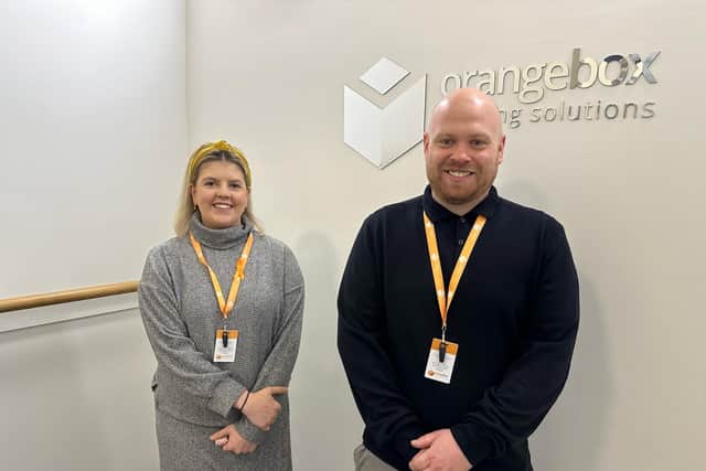 Imogen Oliphant and Orangebox Training Solutions' recruitment and partnership manager, Ross Leighton.
