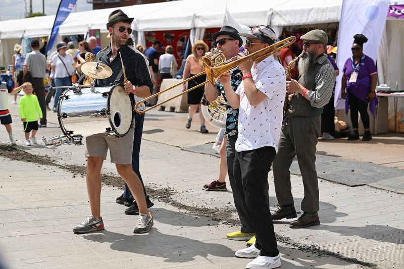 Boy band in action at Hartlepool Tall Ships. Picture by FRANK REID