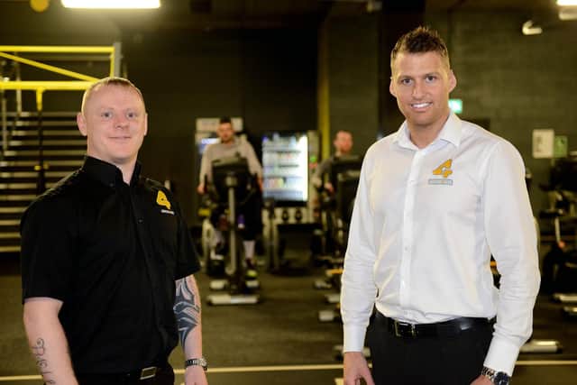 Xercise4Less Hartlepool general manager Chris Richardson (right) and deputy manager Adam Sowerby pictured inside the gym before lockdown. Picture by Frank Reid.