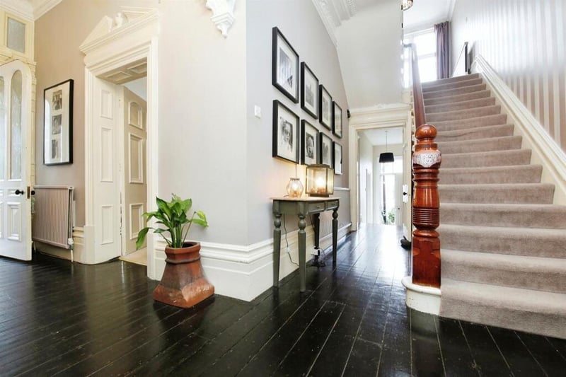 This entrance hall is large, spacious and attracts a lot of natural light.