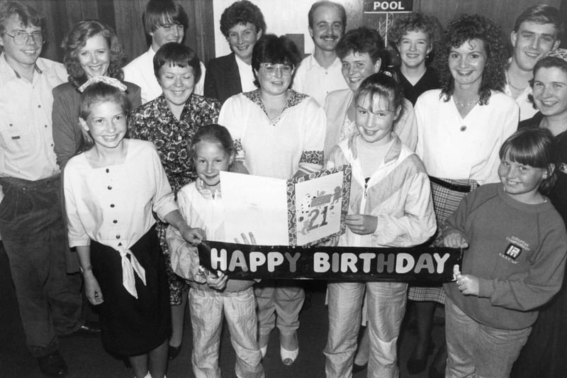 South Shields youth club, the De La Salle celebrated its 21st birthday in 1990. Here are some of the members pictured in St Oswald's Church hall during the celebrations.