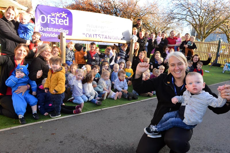 An outstanding Ofsted for Harton Village Kindergarten caused this scene of celebration in 2018. Are you in the picture?