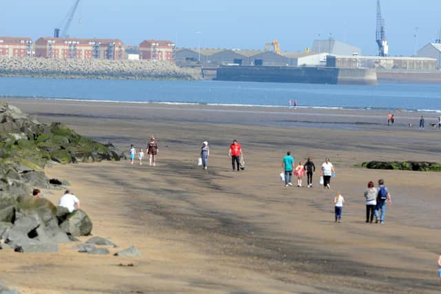 Hot weather brings people to Seaton Carew beach during government's relaxed lockdown measures