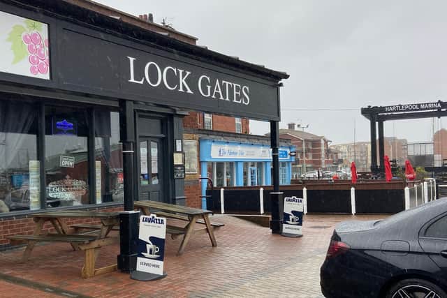 The Lock Gates on Hartlepool marina.