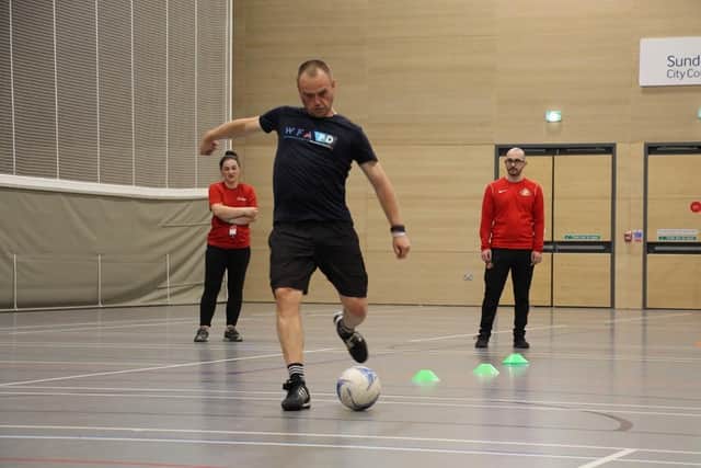 Ritchie playing walking football at the Beacon of Light in Sunderland./Photo: Foundation of Light