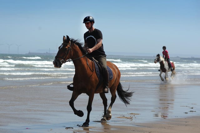 Phil Ainsley was exercising horse Barney at Seaton Carew in this photo from 7 years ago.