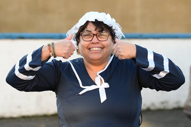 Donna Hotham from Hartlepool did the dip for the first time for the town's MIND service. Picture by FRANK REID