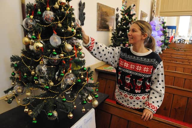 Christmas tree festival organiser, Joanne Sibly, at Holy Trinity Church, in Seaton Carew.