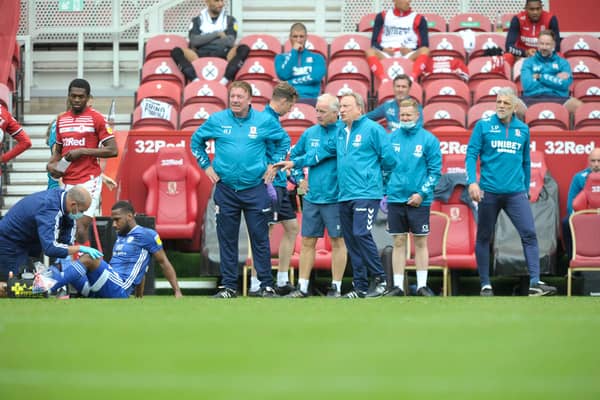 Middlesbrough's coaching staff.