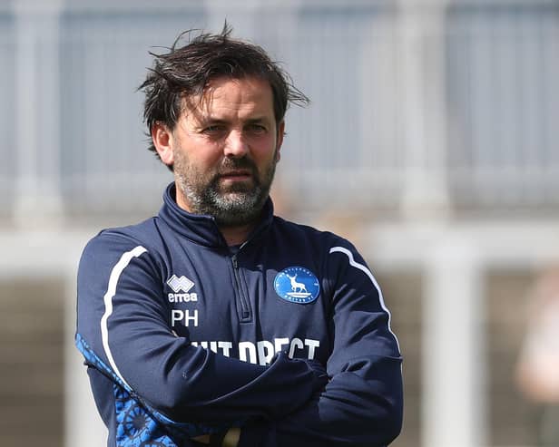 Paul Hartley continues to seek reinforcements for his Hartlepool United side. (Credit: Mark Fletcher | MI News)