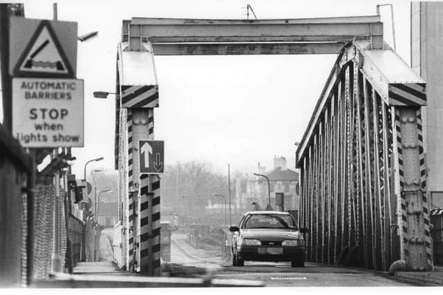 A familiar sight in Hartlepool in 1993 was the Middleton Road swing bridge.