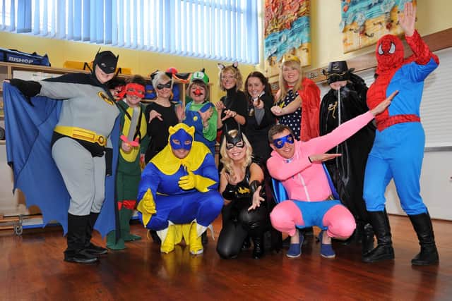 Seaton Carew Holy Trinity Junior School staff in their super heroes costumes. Remember this from seven years ago? And what was the occasion?