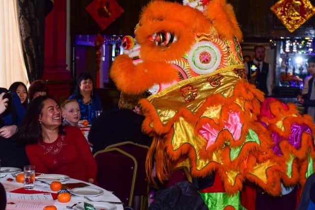 The Lion Dance at the Hartlepool Chinese Association annual New Year Celebrations at the Best Western Grand Hotel, on Sunday.