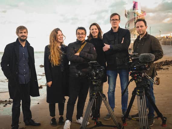 The crew behind the BBC series The Mighty Redcar, which ends tonight: BBC/PA Wire.