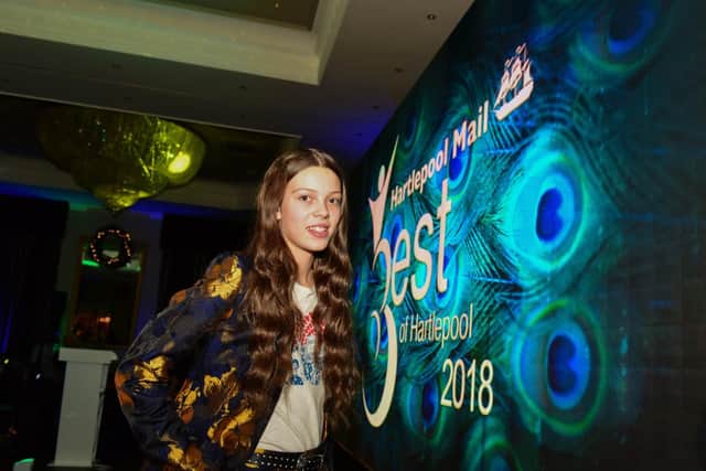 Courtney Hadwin at the Best of Hartlepool Awards in 2018.