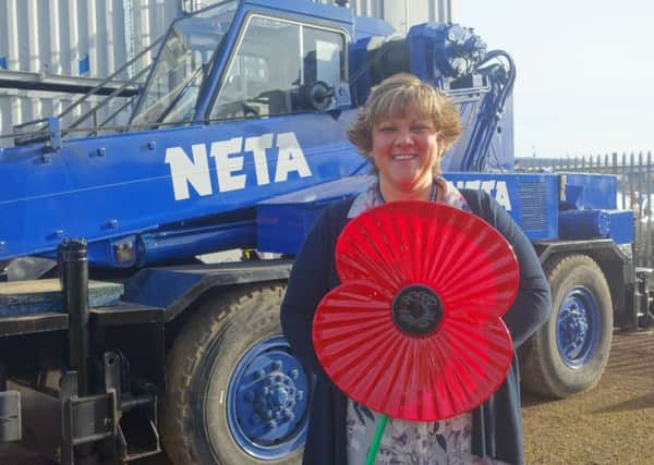 Sian Cameron who has been invited to a garden party at Buckingham Palace for her work with the Poppy Appeal.