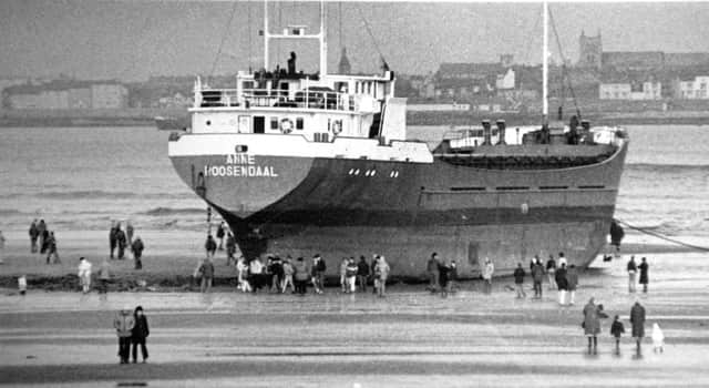 The Anne which was grounded at Seaton Carew in 1985.