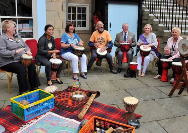 A drumming session taking place during the Hartlepool Carers' Carnival.