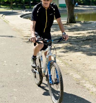 Brian Thubron (61) taking advantage of the weather to enjoy a bike ride around Ward Jackson Park. Picture by FRANK REID
