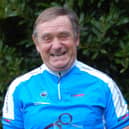 Mike Rainton after receiving an award and trophy for completing his sixth Land's End to John O'Groats ride