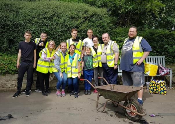 The team of volunteers who cleaned Rossmere pond.
