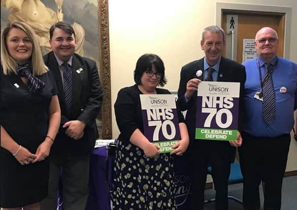 MP Mike Hill and members of UNISON were among those at an event to celebrate 70 years of the NHS.
