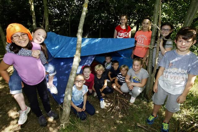 They had wonderful fun at this Summerhill den-building day