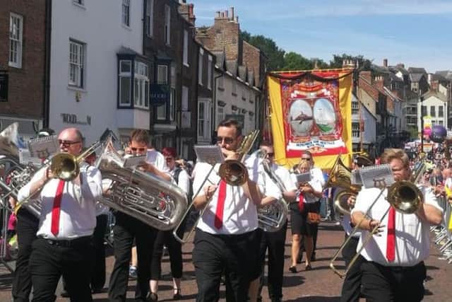 Colliery bands and ex-miners marched with their banners at the gala