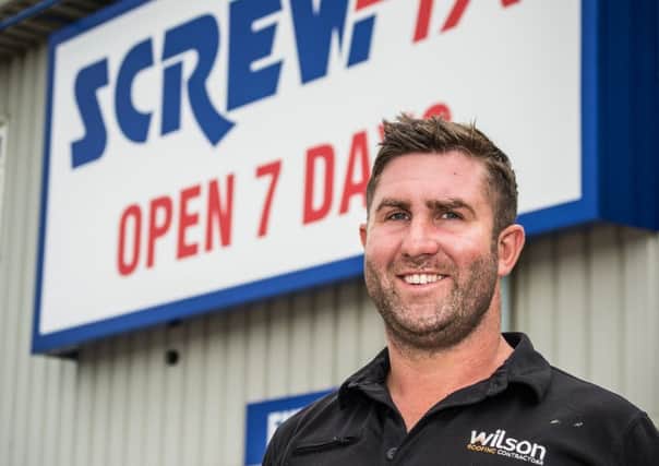 Matthew Wilson of Wilson Roofing in Screwfix Trades person of the year 2018.