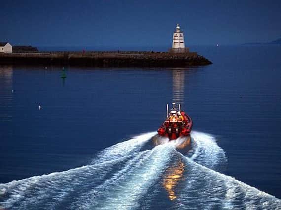 Hartlepool RNLI inshore lifeboat and volunteer crew heading out to sea on Monday evening to assist a boat that had suffered mechanical failure near Steetley Pier, Hartlepool. Pic by Tom Collins.
