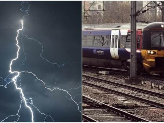 Lightning strike on railway causes major disruption.