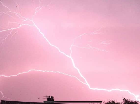 Daniel Jones sent us this snap of last night's lightning.
