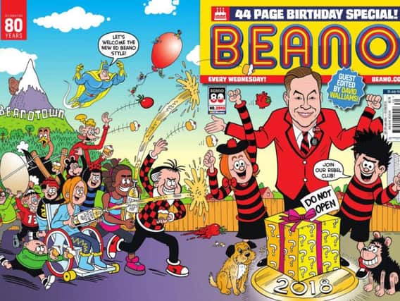 Image issued by Beano Studios of the birthday edition of Beano which celebrates its 80th birthday after it first hit news stands on July 30, 1938