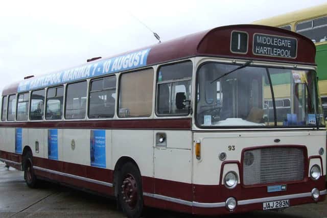 A preserved Hartlepool Borough Transport bus, similar to the one that David used to drive.