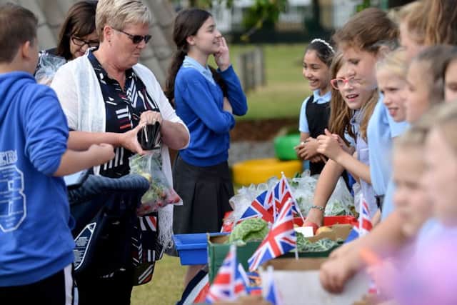The pupils Farmers Market taking place at Ward Jackson Primary School. Picture by FRANK REID