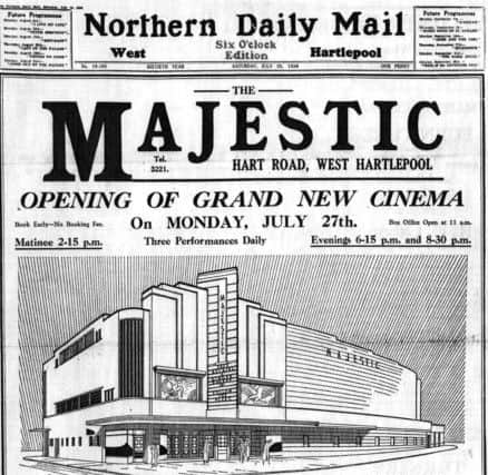 The advert which promoted the new cinema in the Northern Daily Mail.