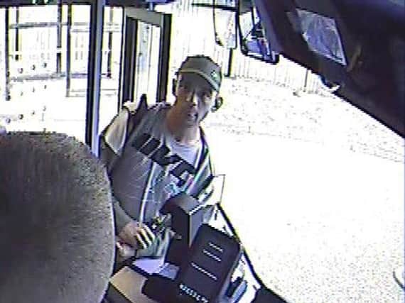 An image of a man Durham Police would like to speak to following an incident on the X10 bus on July 11.