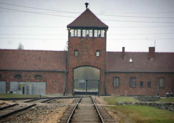 The railway lines of the Birkenau camp in Auschwitz, Poland.