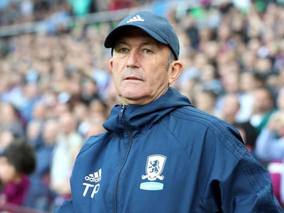 Middlesbrough manager Tony Pulis.