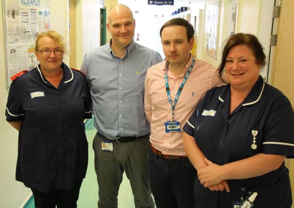 The team behind the plan. Left to right: Ward matron Tracy Maddison, consultant Richard Jeavons, registrar Jonathan OHare and nursing sister Gill Brown.
