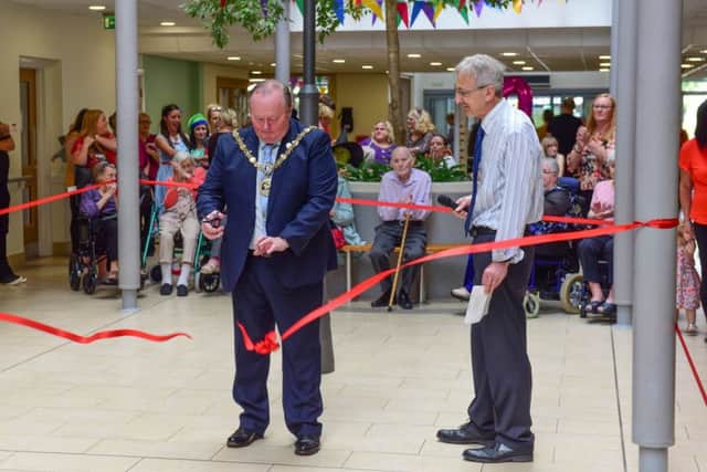 The Mayor of Hartlepool Coun Allan Barclay cuts the ribbon to get the celebrations underway.