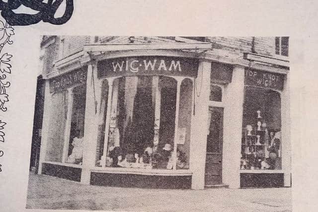 Top Knot Wigs in York Road, Hartlepool, in 1970.