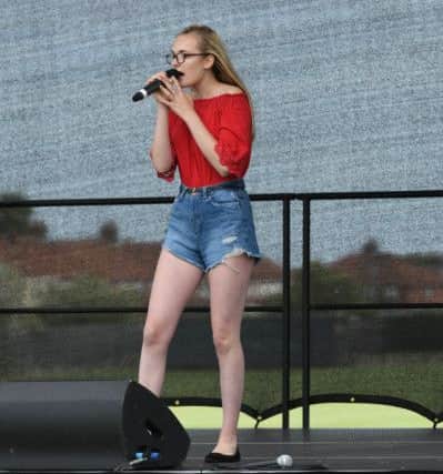 Singer Alicia Hutchinson at Hartlepool Show and Horticultural Festival at Rift House Rec. on Saturday.